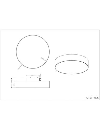 Plafonnier LED rond LUGANO, blanc, 11 W, 1200 lm, 3000 K, LED intégrée, Ø 30 cm, pour usage intérieur
