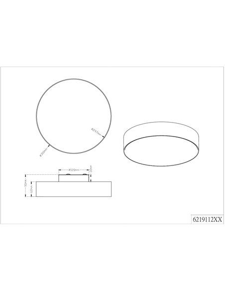 Plafón de techo LED redondo LUGANO blanco 11W 1200Lm 3000K LED integrado Ø30cm para interior