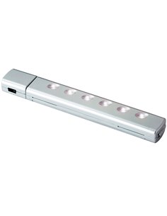 Regleta con tira de luz integrada CABI gris 6x0,06W 6100 K para interior