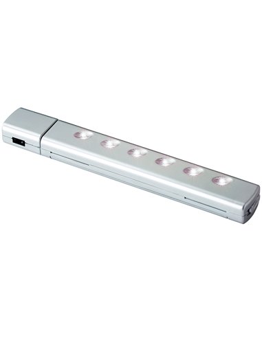 Regleta con tira de luz integrada CABI gris 6x0,06W 6100 K para interior