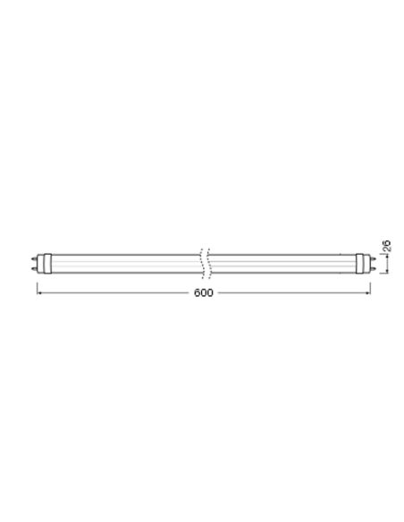 Tube LED T8 EM Value, dimensions 600 mm, 7,4 W | Équivalent 18 W | OSRAM/Ledvance