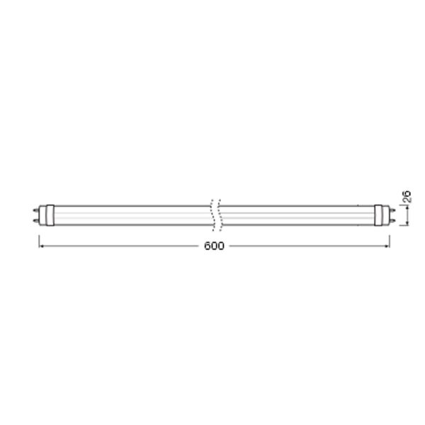 Tube LED T8 EM Value, dimensions 600 mm, 7,4 W | Équivalent 18 W | OSRAM/Ledvance
