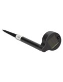 BANKI Schwarze Solar-Gartenleuchte mit Erdspieß, 2800-3200K, indirektes Downlight