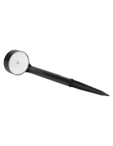 BANKI Schwarze Solar-Gartenleuchte mit Erdspieß, 2800-3200K, indirektes Downlight