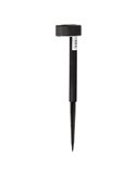 Luminária de jardim solar BANKI preta, modelo Beacon, 2800-3200K, iluminação indireta para baixo.