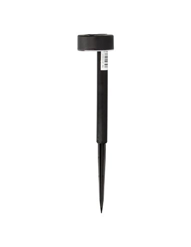 Balise solaire de jardin noire BANKI, éclairage indirect 2800-3200K