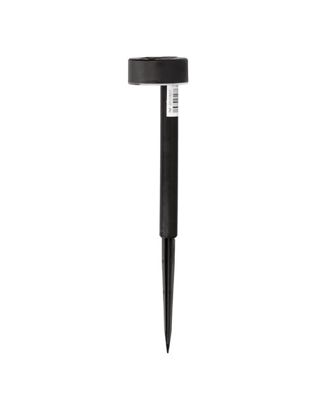 BANKI Schwarze Solar-Gartenleuchte mit Erdspieß, 2800-3200K, indirektes Downlight
