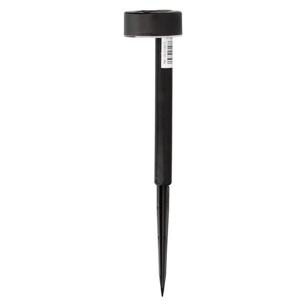 BANKI Schwarze Solar-Gartenleuchte mit Erdspieß, 2800-3200K, indirektes Downlight