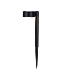 Balise solaire de jardin noire BANKI, éclairage indirect 2800-3200K
