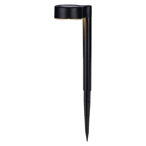 BANKI Schwarze Solar-Gartenleuchte mit Erdspieß, 2800-3200K, indirektes Downlight