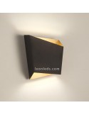 Aplique Asimétrico Preto e Dourado para lâmpada GX53 da Mantra Iluminación | LeonLeds.com