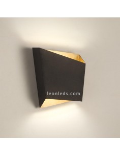 Aplique Asimétrico Preto e Dourado para lâmpada GX53 da Mantra Iluminación | LeonLeds.com 2
