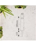 Estaca cuadrada solar LED NUWARA negra 6500K IP44 para Jardín con encendido automático