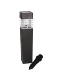 NUWARA Luminária Solar Quadrada de LED Preta 6500K IP44 para Jardim com Acendimento Automático