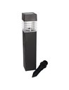 Estaca cuadrada solar LED NUWARA negra 6500K IP44 para Jardín con encendido automático
