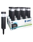NUWARA Luminária Solar Quadrada de LED Preta 6500K IP44 para Jardim com Acendimento Automático