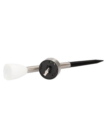 Luminária solar de LED NIALI com efeito de chama, aço inoxidável, 1800K, acendimento automático, IP44