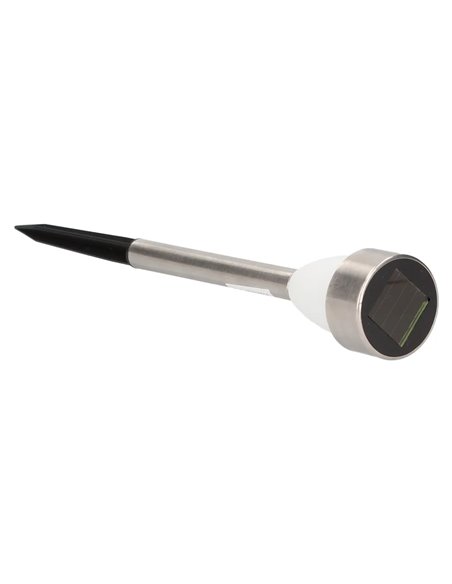 Luminária solar de LED NIALI com efeito de chama, aço inoxidável, 1800K, acendimento automático, IP44