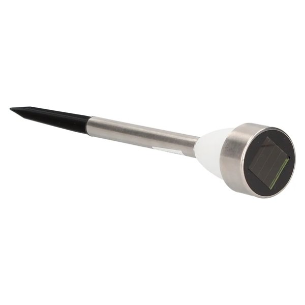 Lampe solaire à piquet NIALI LED avec effet flamme, acier inoxydable, 1800K, allumage automatique, IP44