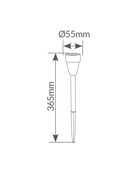 Luminária solar de LED NIALI com efeito de chama, aço inoxidável, 1800K, acendimento automático, IP44