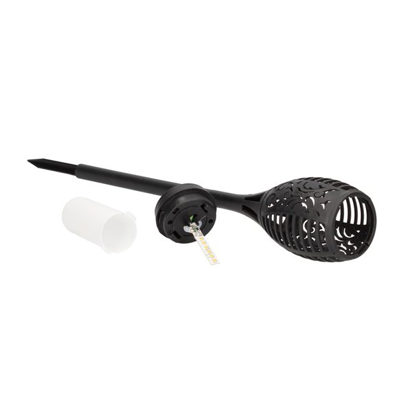 Antorcha solar LED efecto llama KODALA negra 1800K IP44 con encendido automático para Jardín