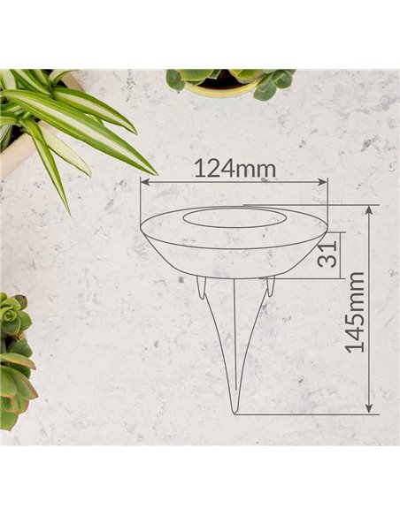 4er-Pack IVATO Schwarze 3000K IP44 LED-Solarleuchten für den Garten mit automatischer Einschaltung