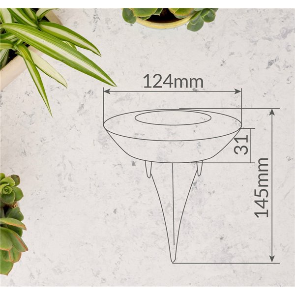 4er-Pack IVATO Schwarze 3000K IP44 LED-Solarleuchten für den Garten mit automatischer Einschaltung