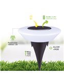Pack 4 estacas solares LED IVATO negra 3000K IP44 para Jardín con encendido automático