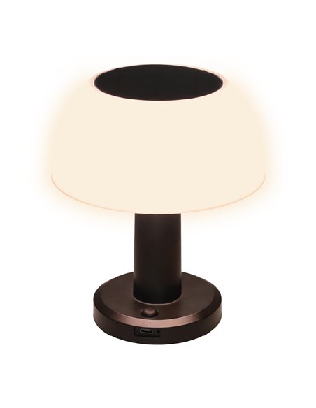 Lámpara Solar LED portátil tipo seta URGANI RGB recargable USB para Jardín y Camping, IP44