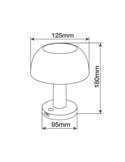 Lámpara Solar LED portátil tipo seta URGANI RGB recargable USB para Jardín y Camping, IP44