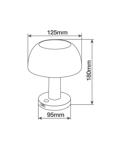 Lámpara Solar LED portátil tipo seta URGANI RGB recargable USB para Jardín y Camping, IP44