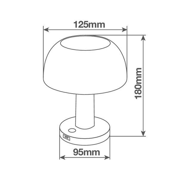Lámpara Solar LED portátil tipo seta URGANI RGB recargable USB para Jardín y Camping, IP44