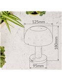 URGANI RGB USB-wiederaufladbare, tragbare, pilzförmige Solar-LED-Lampe für Garten und Camping, IP44