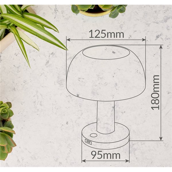 Lampe solaire LED portable URGANI RGB rechargeable USB en forme de champignon pour le jardin et le camping, IP44