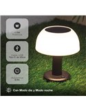 Lâmpada solar LED portátil URGANI RGB em formato de cogumelo, recarregável via USB, ideal para jardim e camping, IP44.