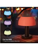 URGANI RGB USB-wiederaufladbare, tragbare, pilzförmige Solar-LED-Lampe für Garten und Camping, IP44