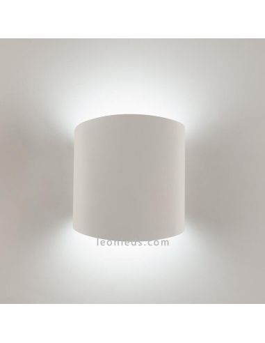 Aplique de pared Asimetric Blanco cilindrico para bombilla GX53 de Mantra Iluminación | LeonLeds.com