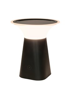 Lâmpada solar portátil LED DAGAL, recarregável via USB, 100 lúmens, 3000K, ideal para jardim e camping.