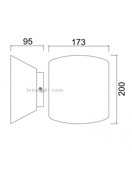 Aplique de pared Asimetric Blanco cilindrico para bombilla GX53 de Mantra Iluminación | LeonLeds.com