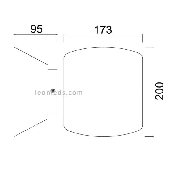 Aplique de pared Asimetric Blanco cilindrico para bombilla GX53 de Mantra Iluminación | LeonLeds.com