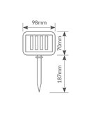 Guirlande lumineuse solaire décorative LED TENALI 2 mètres 2700K IP44 pour jardin et terrasse