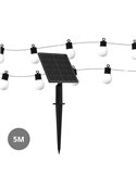 Kit Guirnalda Solar LED KALAVAL 10 Luces 5 metros 2300K IP65 para Jardín y Terraza