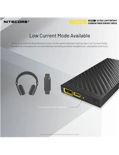 Power Bank Nitecore NB10000 GEN2 Fibra de Carbono 10000mAh 20W USB-C USB-A IPX5 2