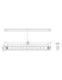 Luz de freno LED trasera UNIVERSAL roja 12‑24 V, IP66/68 Homologado ECE R7 S3