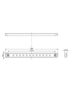 Luz de freno LED trasera UNIVERSAL roja 12‑24 V, IP66/68 Homologado ECE R7 S3 2