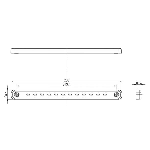 Luz de freno LED trasera UNIVERSAL roja 12‑24 V, IP66/68 Homologado ECE R7 S3