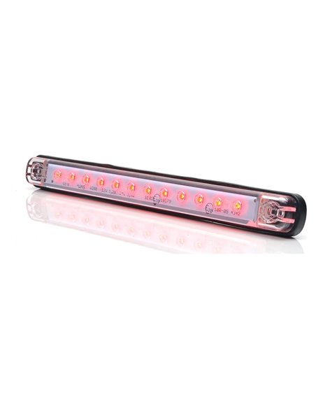 Universelle rote LED-Rückleuchte, 12–24 V, IP66/68, ECE R7 S3-geprüft