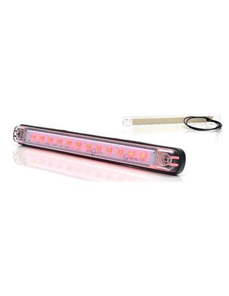 Universelle rote LED-Rückleuchte, 12–24 V, IP66/68, ECE R7 S3-geprüft