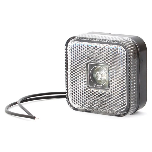 Luz de posição dianteira universal em LED, 12-24V, com refletor e homologação ECE.