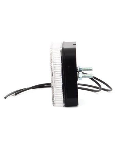 Luz de posição dianteira universal em LED, 12-24V, com refletor e homologação ECE.